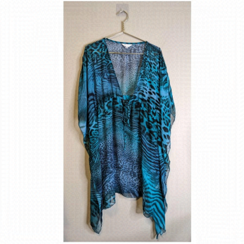 ELAN Beach animal print coverup